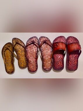 🩴CRESTVIEW COLLECTION🩴 STAMPED METAL LIFE SIZE FLIP FLOPS BEACH WALL ART NWT☀️